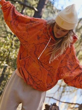 NEW Free People Final Call Printed Hoodie